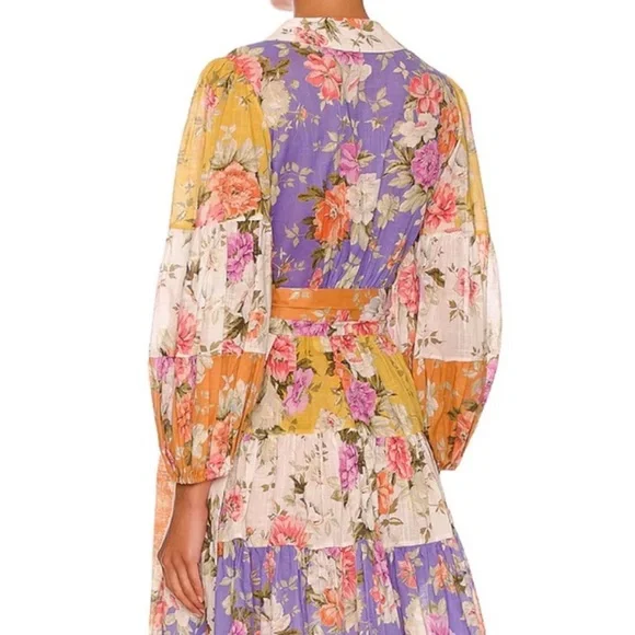 Zimmermann Spliced Floral Wrap Dress - Picture 9 of 9